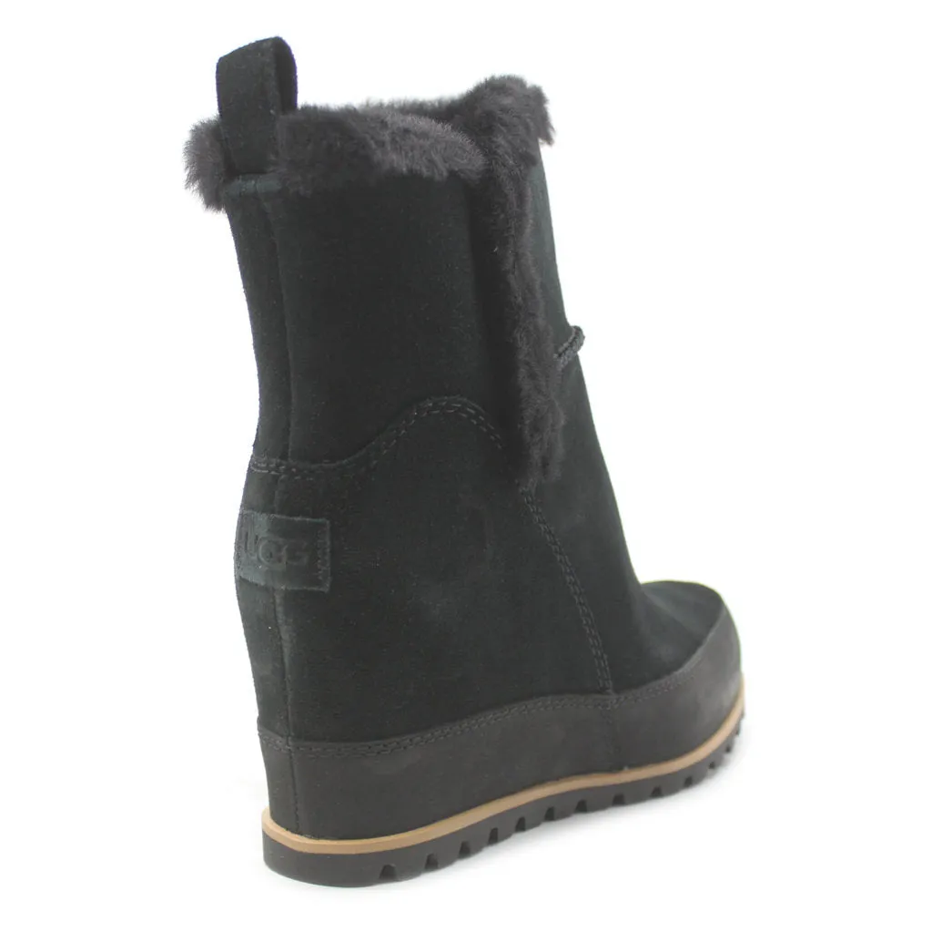 Ugg Malvella Waterproof Suede Sheepskin Leather Women's Wedge Heel Boots