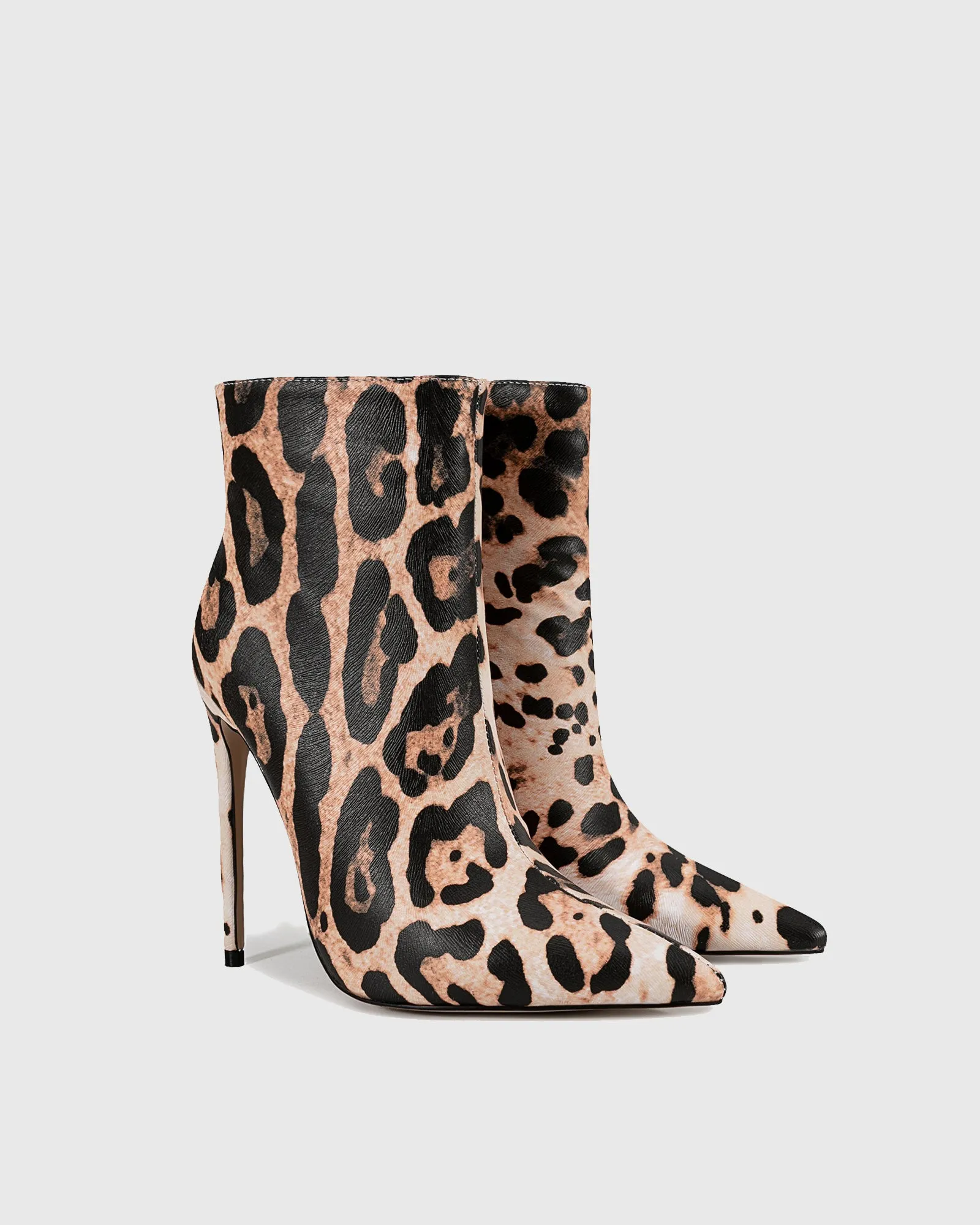 Varana Leopard Print Ankle Boots In Brown