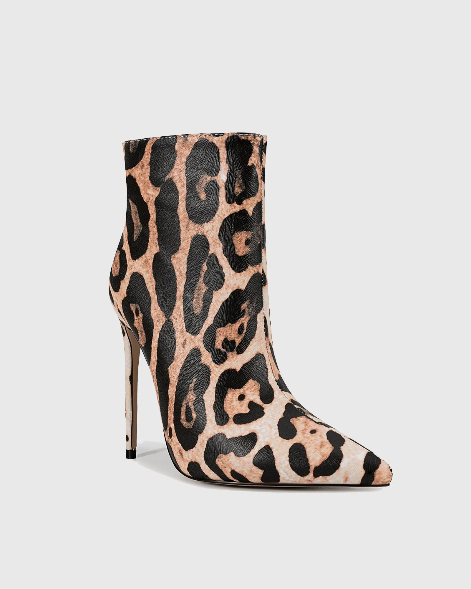 Varana Leopard Print Ankle Boots In Brown