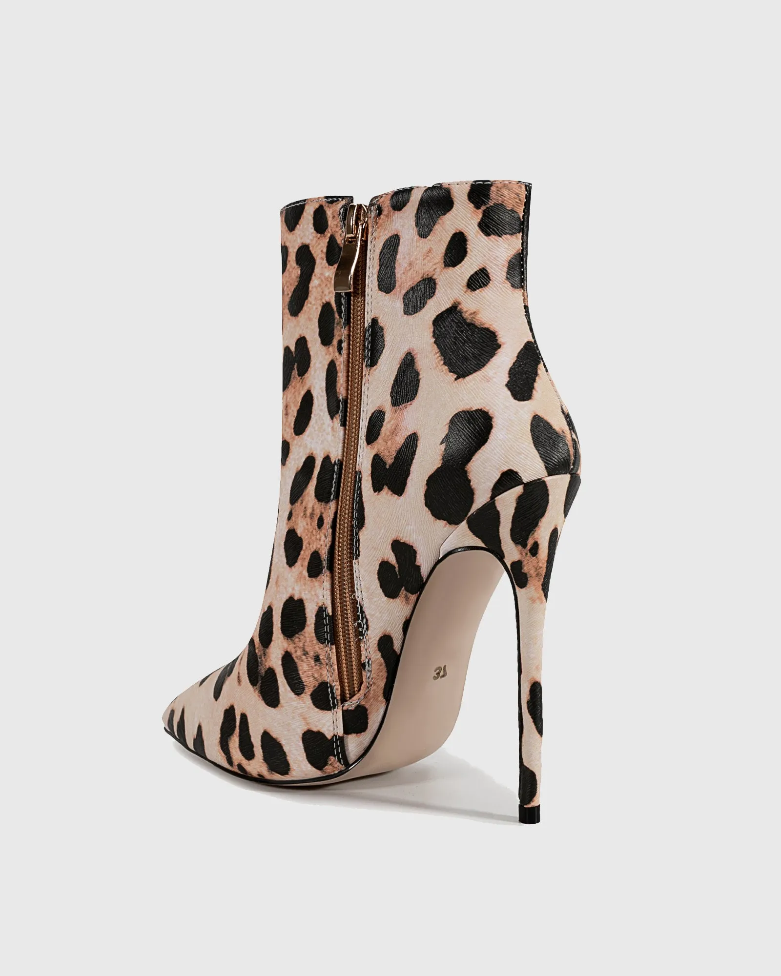 Varana Leopard Print Ankle Boots In Brown