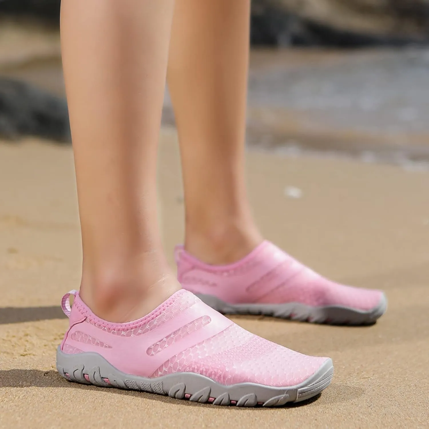 Water Shoes Men Wide Foot Extra Wide Large for Big Tall Men Water Shoes Barefoot Wide Water Shoes for Women Slip on Soft Beach Shoes for Beach Lake Pool Hiking Surfing Camping Size
