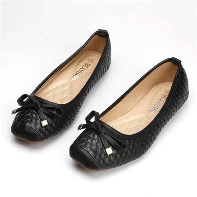 Woven Leather Casual Shoes