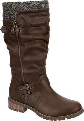 XAPPEAL Chelsey - Women's Tall Knee High Fashion Riding Boots with Buckle Accent